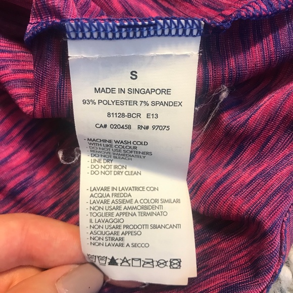 Saucony Pink/Blue Blend Long Sleeve Tee Size S - Picture 8 of 8